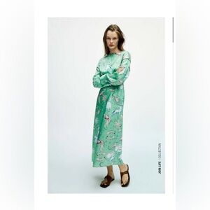 ZARA LIMITED EDITION ZODIAC PRINTED DRESS NWT